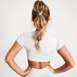 Vanquish Elevate Seamless Clay Cap Sleeve Cropped T Shirt -Vanquish Fitness Shop 07FhWO 7