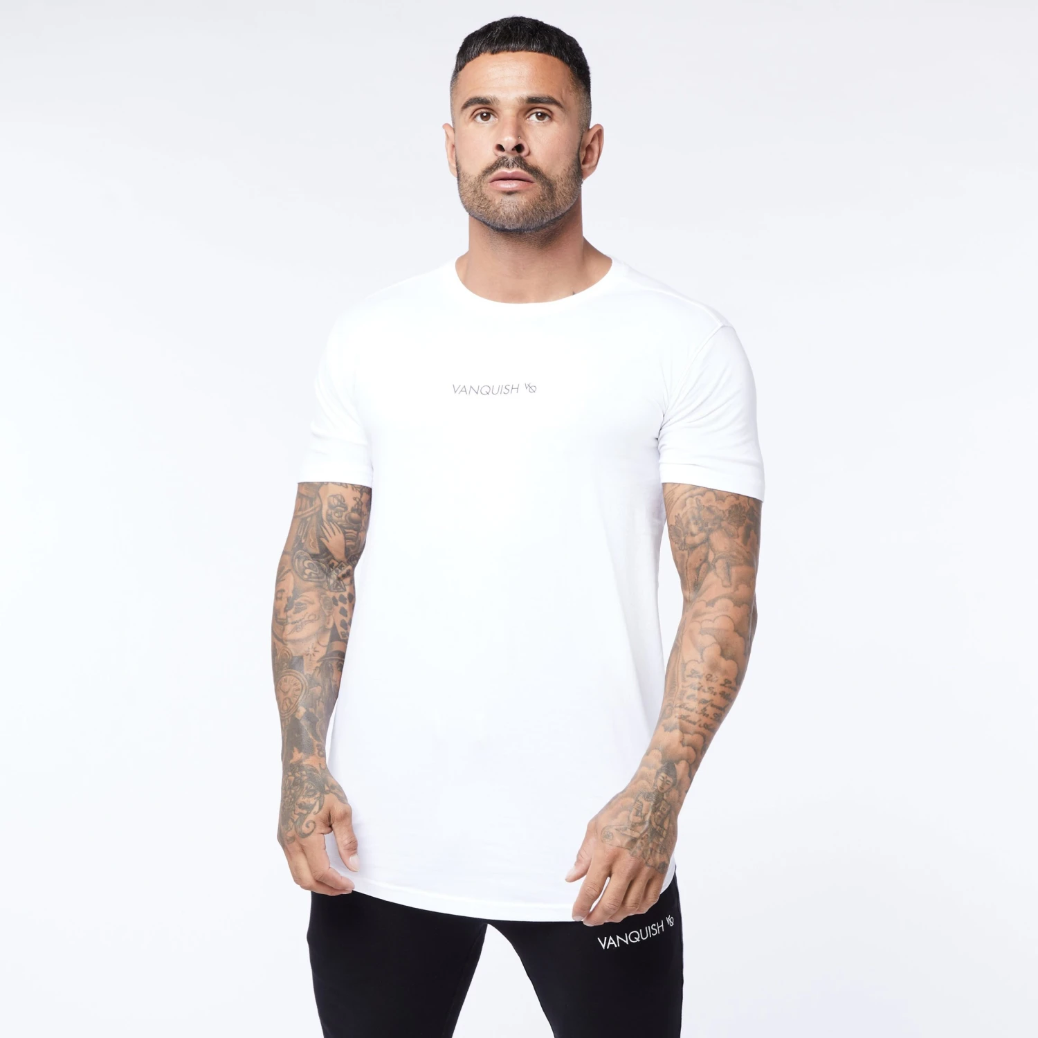 Vanquish Core Men's White Short Sleeved T Shirt 1 Vanquish Core Men's White Short Sleeved T Shirt