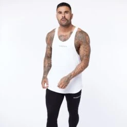 Vanquish Core Men's White Tank Top -Vanquish Fitness Shop Core Tank White 1406