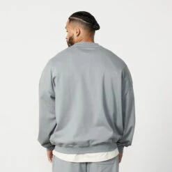 Vanquish Essential Steel Grey Oversized Sweatshirt -Vanquish Fitness Shop Essentials 491 1