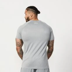 Vanquish Essential Steel Grey Performance Short Sleeve T Shirt -Vanquish Fitness Shop Essentials 741