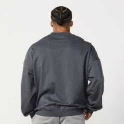 Vanquish Essential Denim Blue Oversized Sweatshirt -Vanquish Fitness Shop Essentials 865