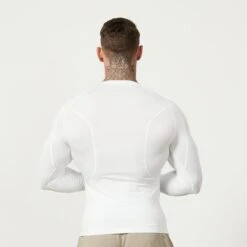 Vanquish Utility White Long Sleeve Base Layer Top -Vanquish Fitness Shop FIRSTSHOT 2023 12 15T131010.059
