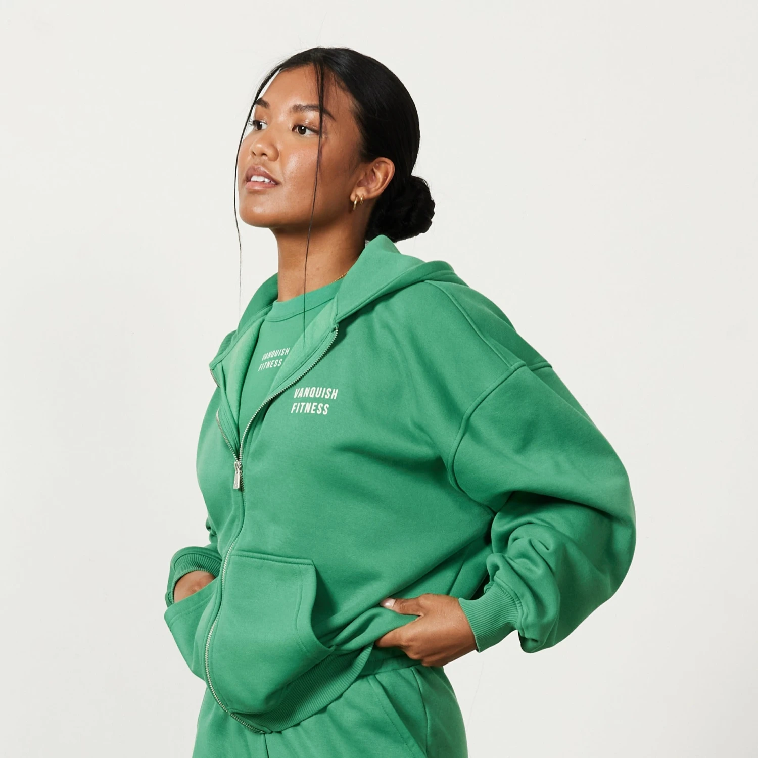 Vanquish Apple Green Rejuvenate Full Zip Oversized Hoodie 1 Vanquish Apple Green Rejuvenate Full Zip Oversized Hoodie