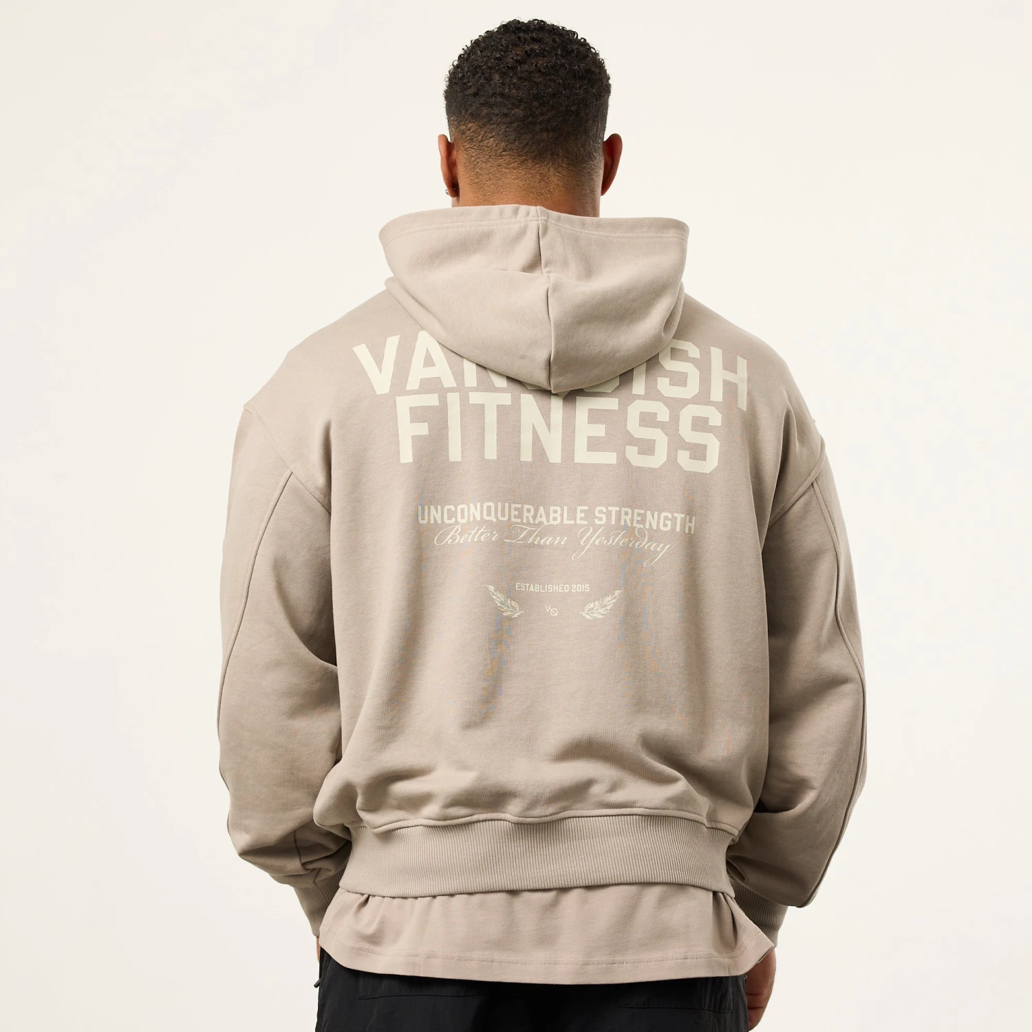 Vanquish TSP Unconquerable Strength Grey Oversized Pullover Hoodie 1 Vanquish TSP Unconquerable Strength Grey Oversized Pullover Hoodie