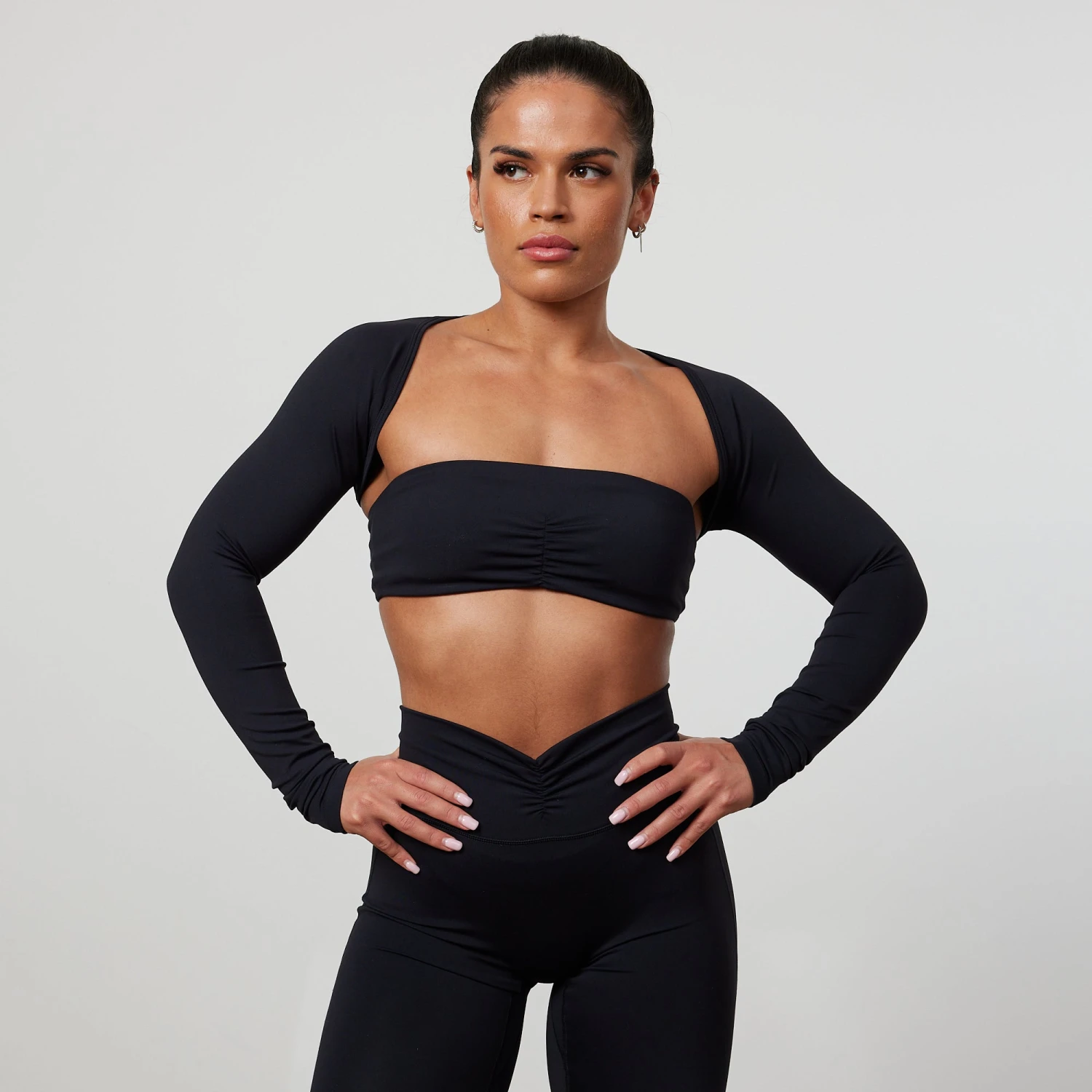 Vanquish Enhance Black Long Sleeve Shrug 1 Vanquish Enhance Black Long Sleeve Shrug