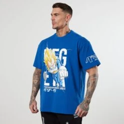 Vanquish DBZ CS Vegeta Royal Blue Oversized T Shirt