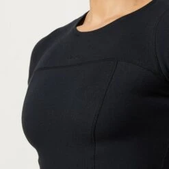 Vanquish Restore Black Ribbed Cap Sleeve T Shirt -Vanquish Fitness Shop LadiesSweats 865