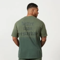Vanquish Sun-faded Green Oversized T Shirt -Vanquish Fitness Shop MensSunBleached 529