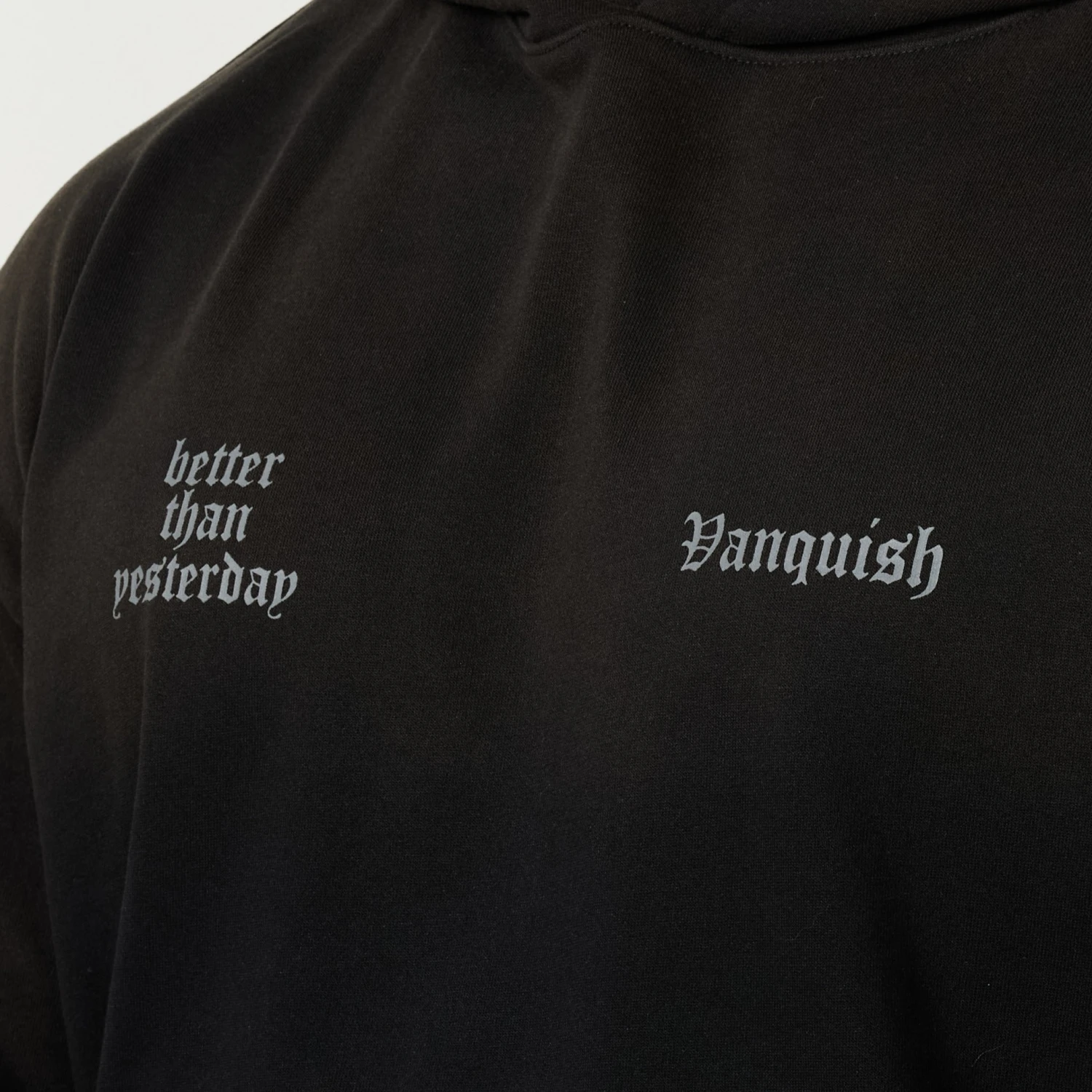 Vanquish Sun-faded Black Oversized Pullover Hoodie 4 Vanquish Sun-faded Black Oversized Pullover Hoodie - Image 4