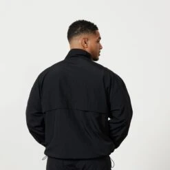 Vanquish Black Oversized Track Jacket -Vanquish Fitness Shop MensWoven 261