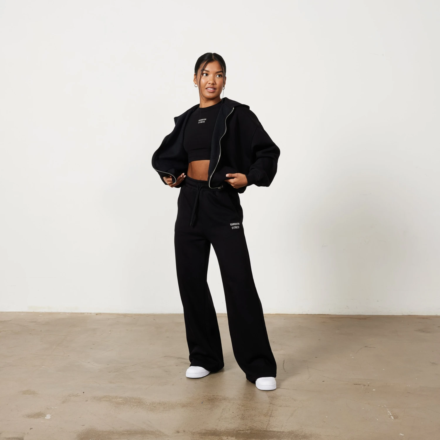 Vanquish Jet Black Rejuvenate Full Zip Oversized Hoodie 5 Vanquish Jet Black Rejuvenate Full Zip Oversized Hoodie - Image 5