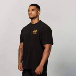 Vanquish DBZ Goku Black Distressed Print Oversized T Shirt 7 Vanquish DBZ Goku Black Distressed Print Oversized T Shirt -Vanquish Fitness Shop Short 05