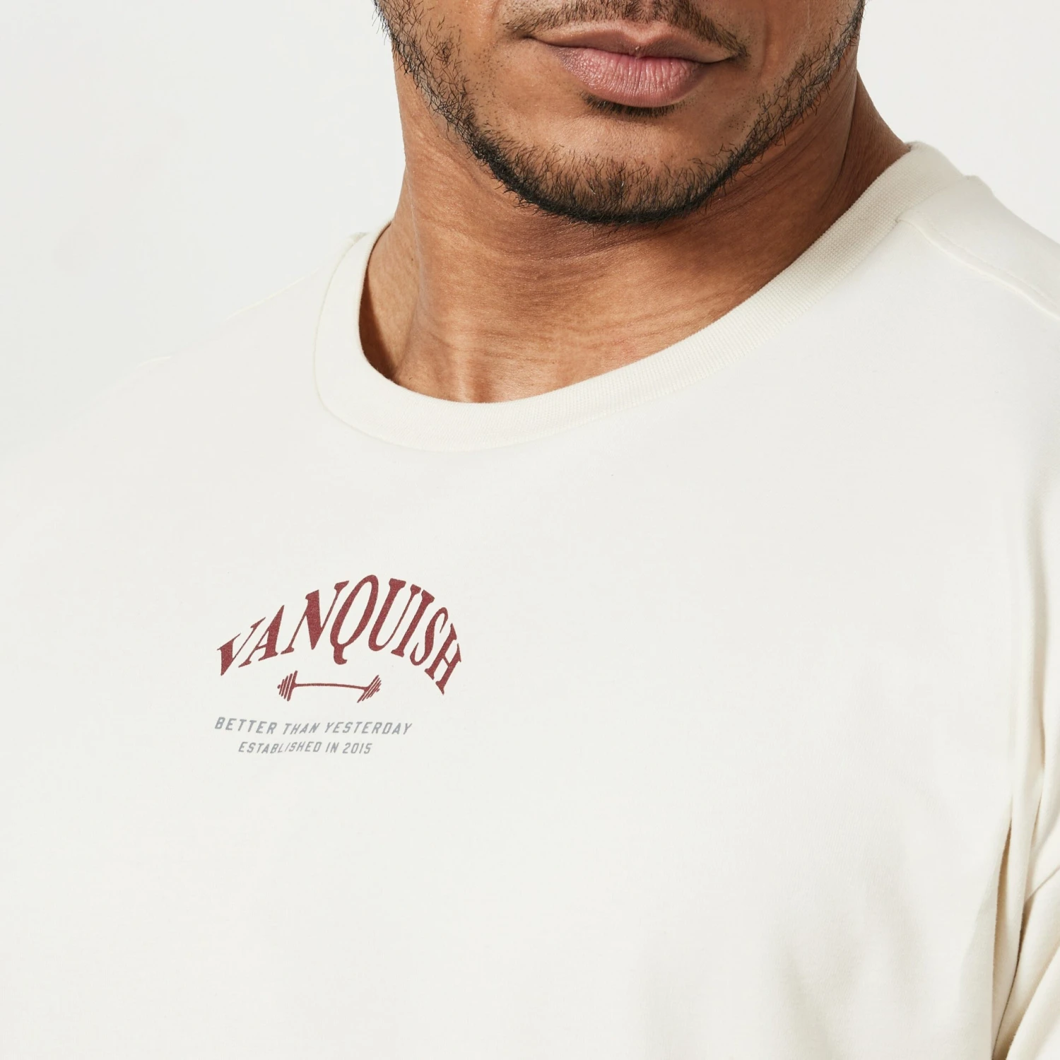 Vanquish TSP Vintage White Barbell Oversized T Shirt 2 Vanquish TSP Vintage White Barbell Oversized T Shirt - Image 2