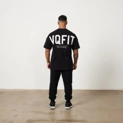 Vanquish VQFIT Distressed Print Black Tapered Sweatpants -Vanquish Fitness Shop Untitled 1 0000 MensCrackedPrint 1928