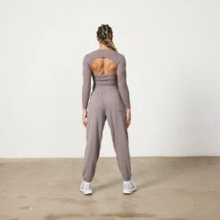 Vanquish Restore Cinder Brown Long Sleeve Ribbed Bodysuit -Vanquish Fitness Shop Untitled 1 0002 LadiesSweats 41