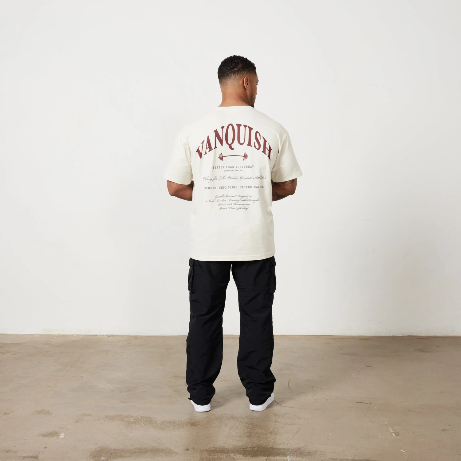 Vanquish TSP Vintage White Barbell Oversized T Shirt 5 Vanquish TSP Vintage White Barbell Oversized T Shirt - Image 5