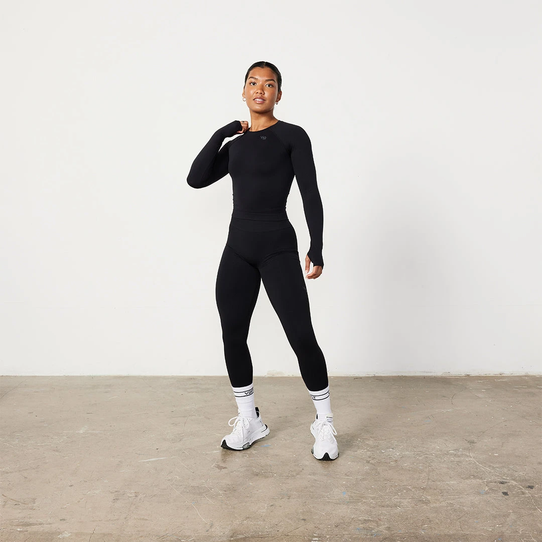 Vanquish Elevate Seamless Black Long Sleeve Top 5 Vanquish Elevate Seamless Black Long Sleeve Top - Image 5
