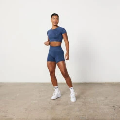 Vanquish Elevate Seamless Denim Blue Cap Sleeve Cropped T Shirt -Vanquish Fitness Shop Untitled 1 0014 Elevate2 607 1