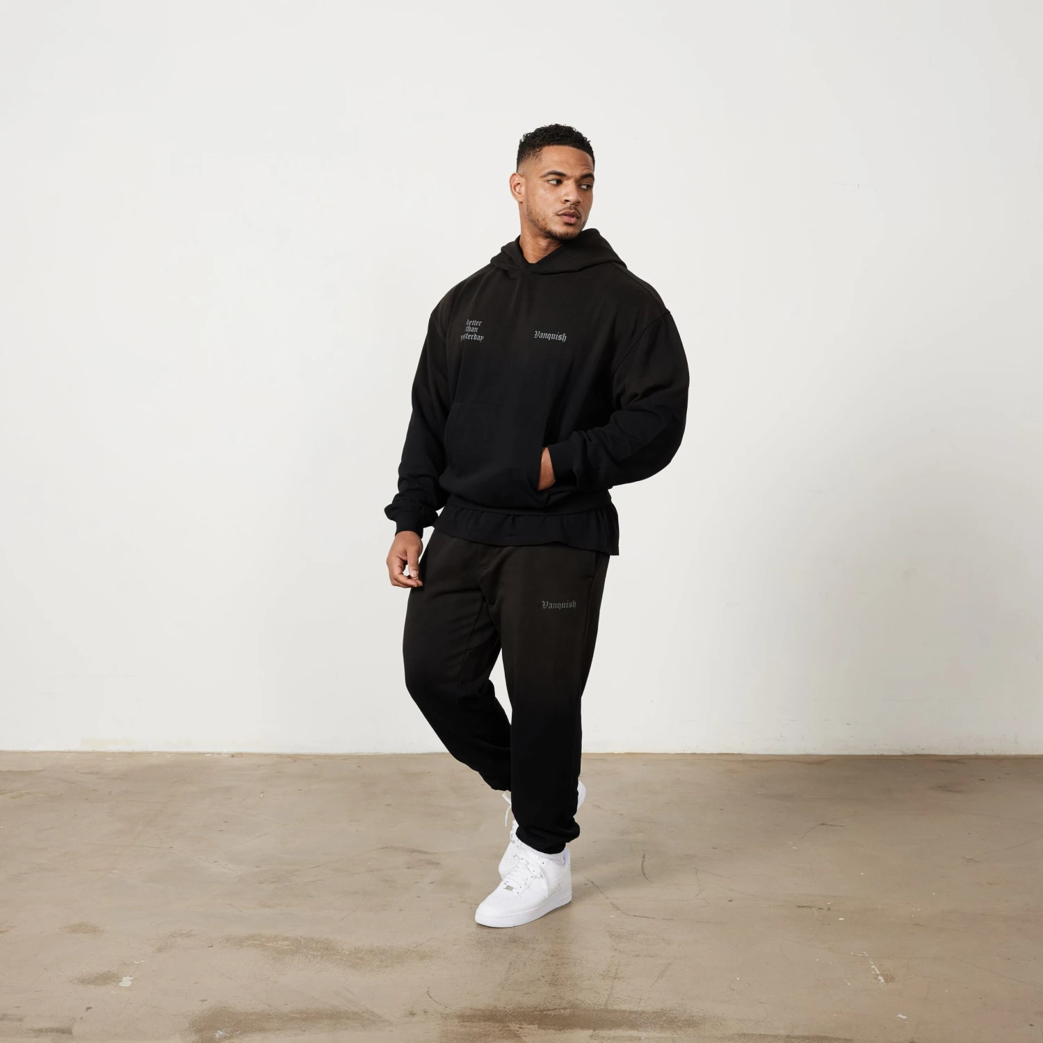 Vanquish Sun-faded Black Oversized Pullover Hoodie 6 Vanquish Sun-faded Black Oversized Pullover Hoodie - Image 6