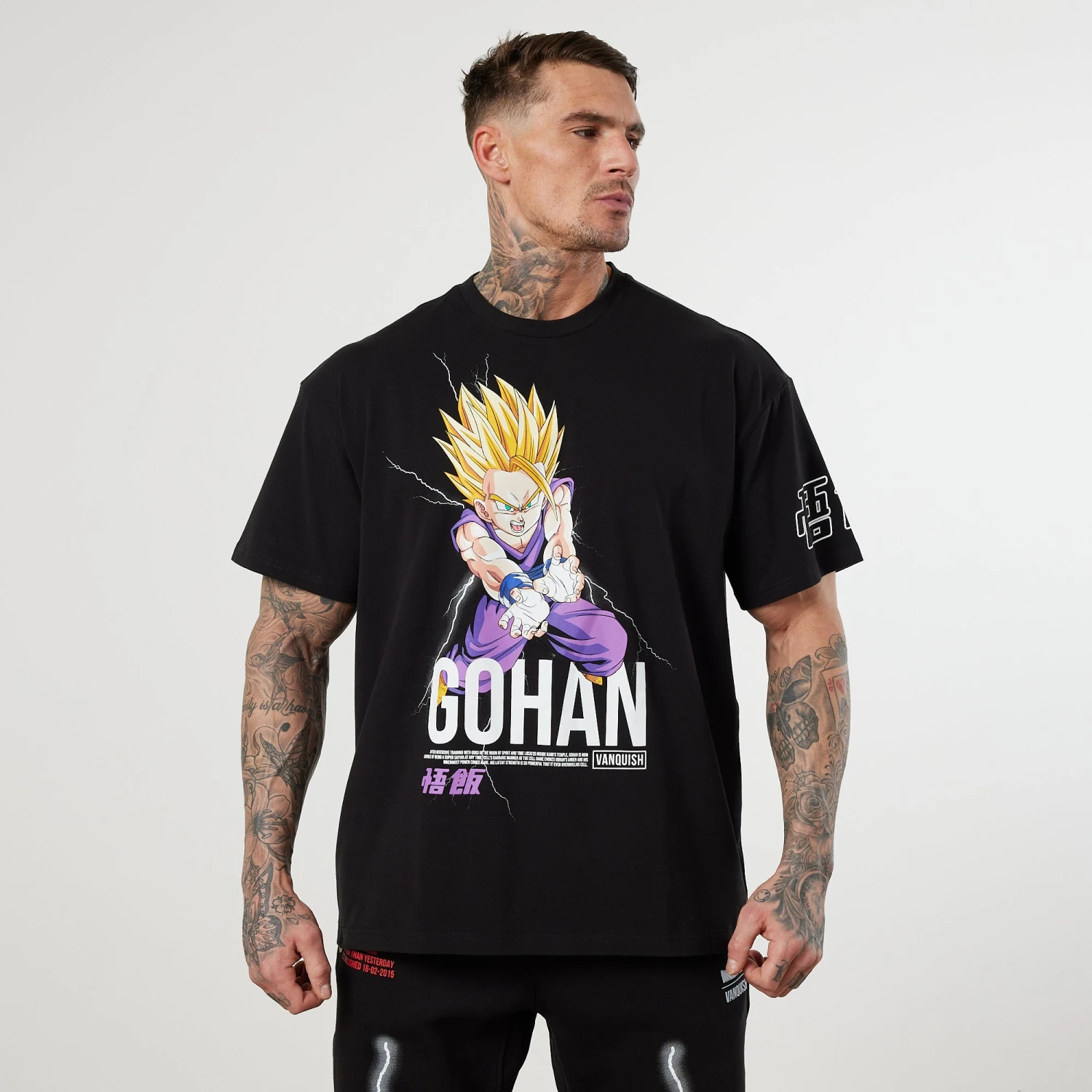 Vanquish DBZ CS Gohan Black Oversized T Shirt 3 Vanquish DBZ CS Gohan Black Oversized T Shirt - Image 3