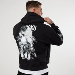 Vanquish DBZ CS Cell Gohan + Goku Black Oversized Pullover Hoodie -Vanquish Fitness Shop VQ TSP16andDBZ105611