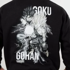 Vanquish DBZ CS Cell Gohan + Goku Black Oversized Pullover Hoodie -Vanquish Fitness Shop VQ TSP16andDBZ105612