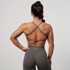 Vanquish Enhance Graphite Grey Backless Bra -Vanquish Fitness Shop VQFit E commerceFeb24100181