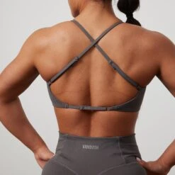 Vanquish Enhance Graphite Grey Backless Bra -Vanquish Fitness Shop VQFit E commerceFeb24100186
