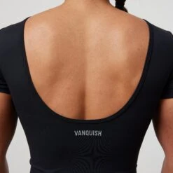 Vanquish Enhance Black Midi Ballet Back T Shirt -Vanquish Fitness Shop VQFit E commerceFeb24100679