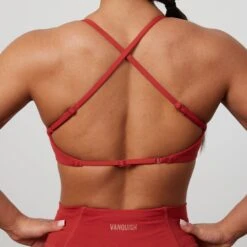 Vanquish Enhance Chilli Red Backless Bra -Vanquish Fitness Shop VQFit E commerceFeb24101004