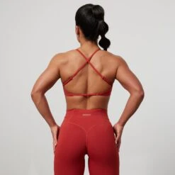 Vanquish Enhance Chilli Red Backless Bra -Vanquish Fitness Shop VQFit E commerceFeb24101025
