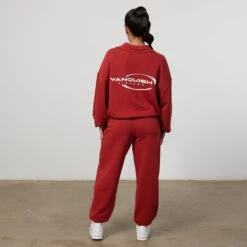 Vanquish Enhance Chilli Red Oversized Sweatpants -Vanquish Fitness Shop VQFit E commerceFeb24101086
