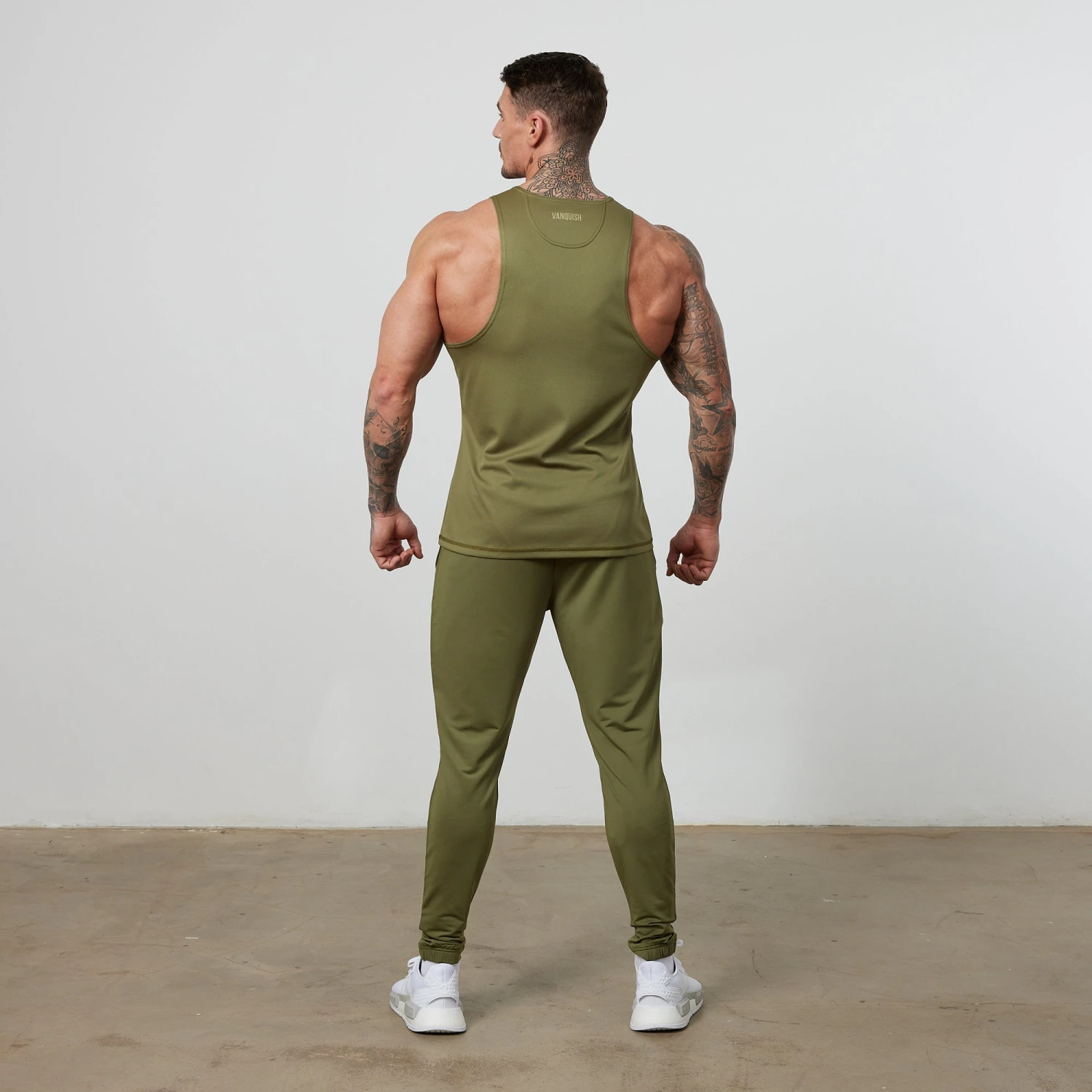 Vanquish Essential Olive Green Performance Tank Top 4 Vanquish Essential Olive Green Performance Tank Top - Image 4