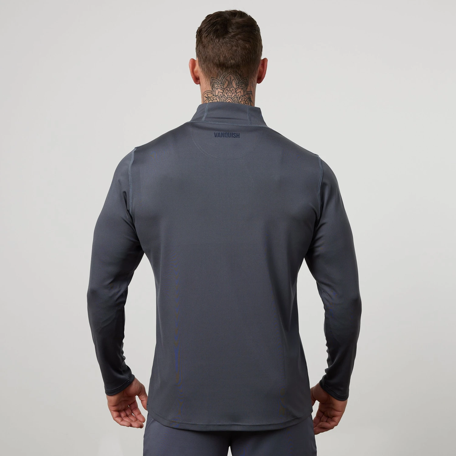 Vanquish Essential Denim Blue Performance 1/4 Zip Top 3 Vanquish Essential Denim Blue Performance 1/4 Zip Top - Image 3