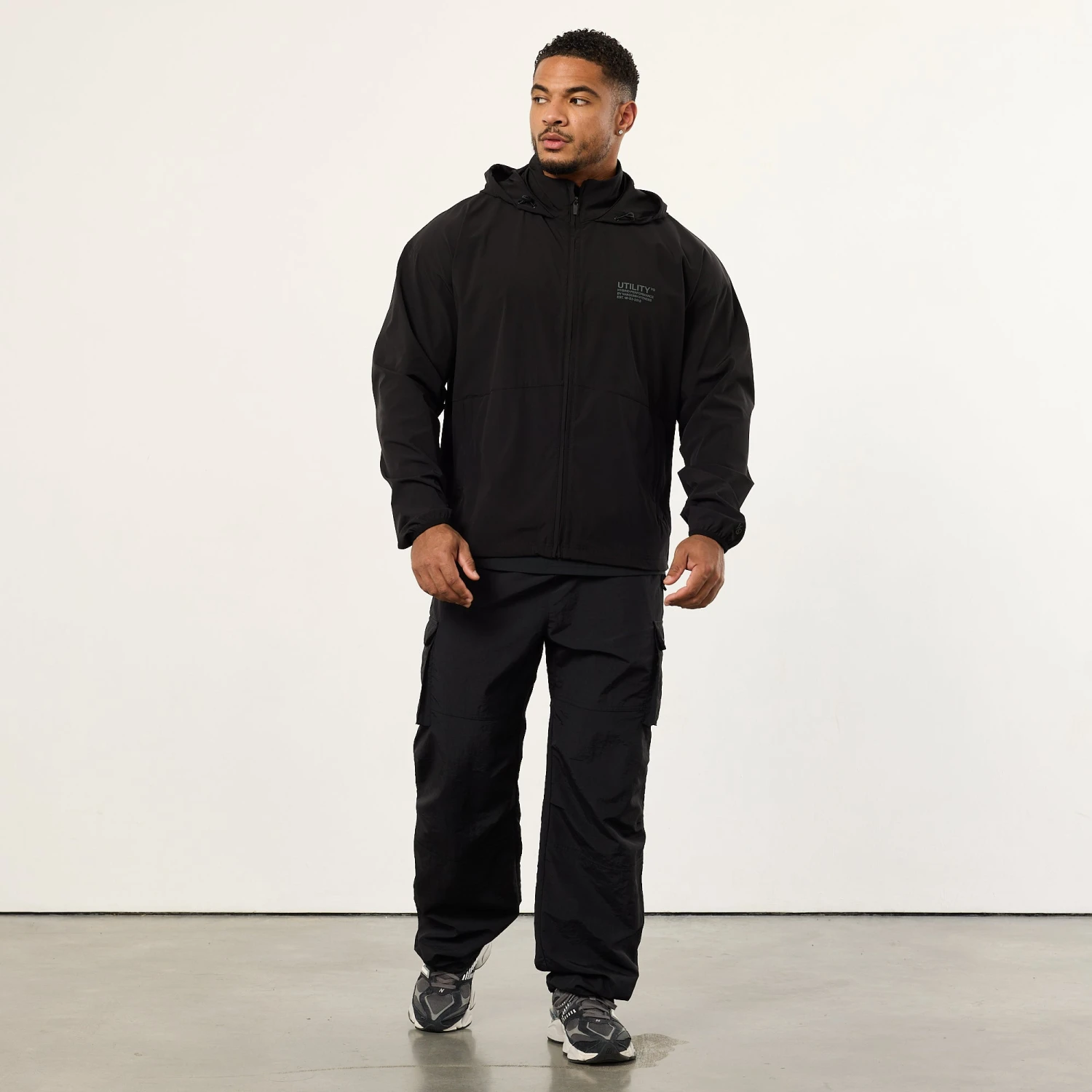 Vanquish Utility Black Oversized Track Jacket 3 Vanquish Utility Black Oversized Track Jacket - Image 3