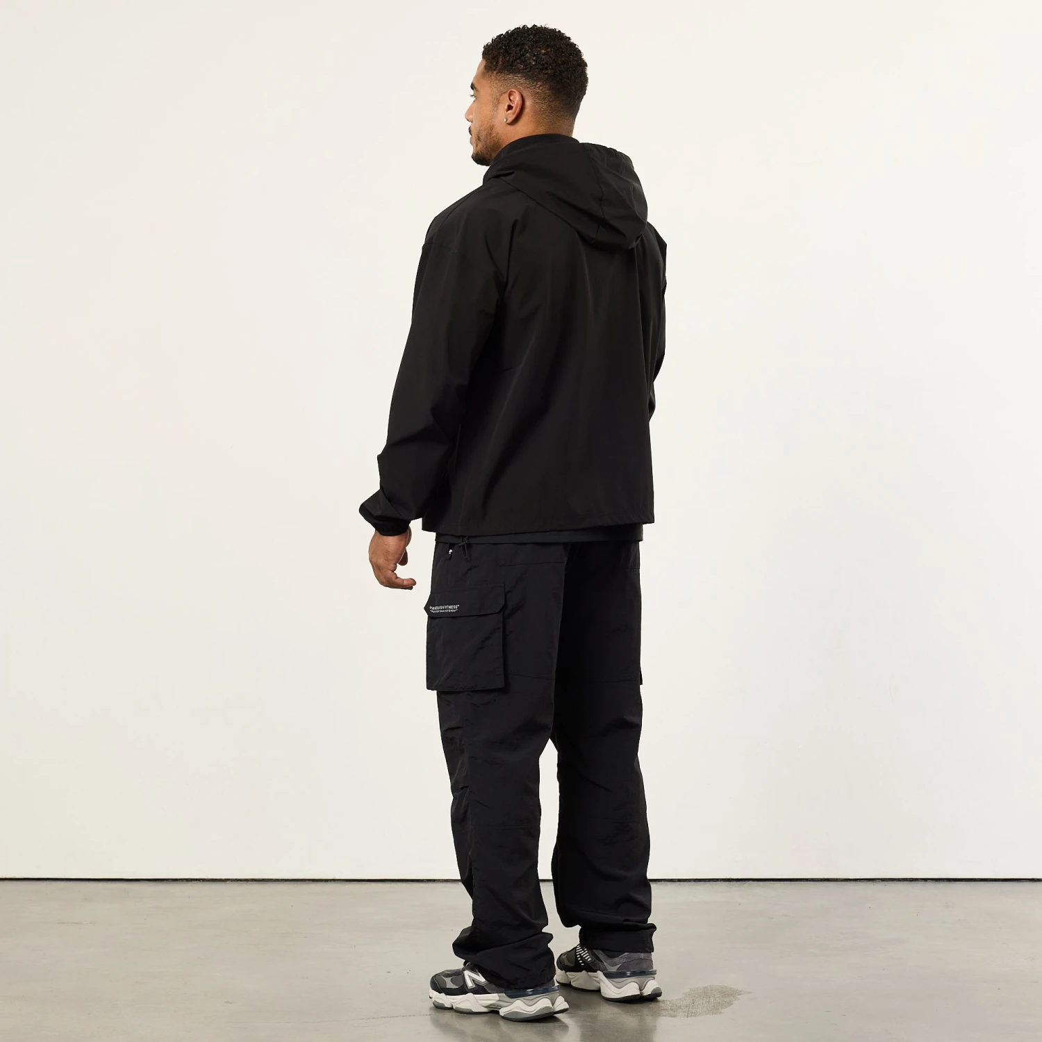 Vanquish Utility Black Oversized Track Jacket 2 Vanquish Utility Black Oversized Track Jacket - Image 2