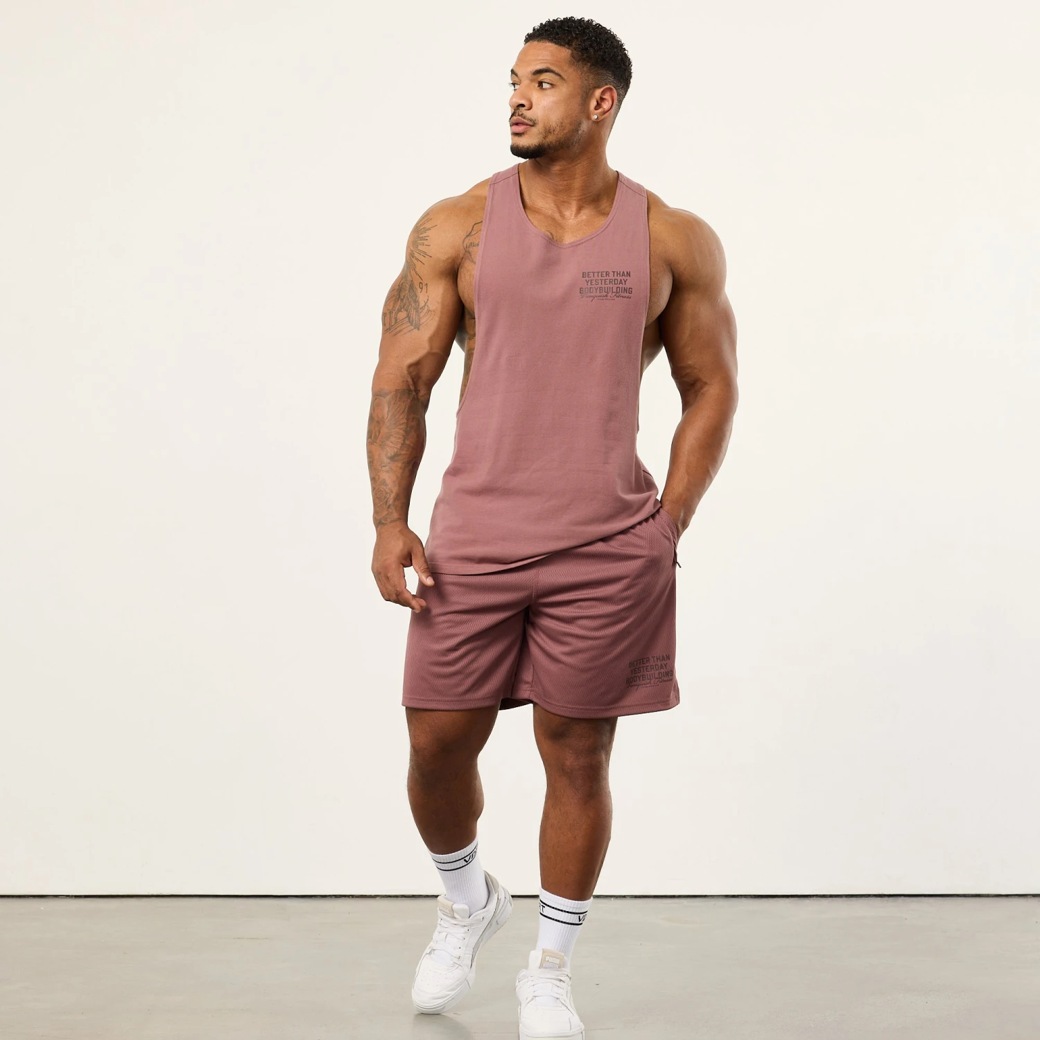 Vanquish Bodybuilding Dark Mauve Tank Top 2 Vanquish Bodybuilding Dark Mauve Tank Top - Image 2