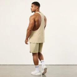 Vanquish Bodybuilding Vintage Khaki Tank Top -Vanquish Fitness Shop VQFit MensSSE commerce6336