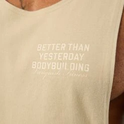 Vanquish Bodybuilding Vintage Khaki Tank Top -Vanquish Fitness Shop VQFit MensSSE commerce6365