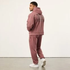 Vanquish Bodybuilding Dark Mauve Boxy Oversized Pullover Hoodie -Vanquish Fitness Shop VQFit MensSSE commerce6426