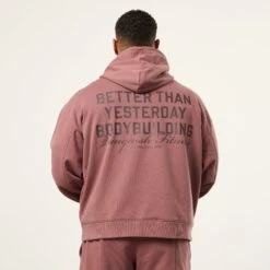 Vanquish Bodybuilding Dark Mauve Boxy Oversized Pullover Hoodie -Vanquish Fitness Shop VQFit MensSSE commerce6448