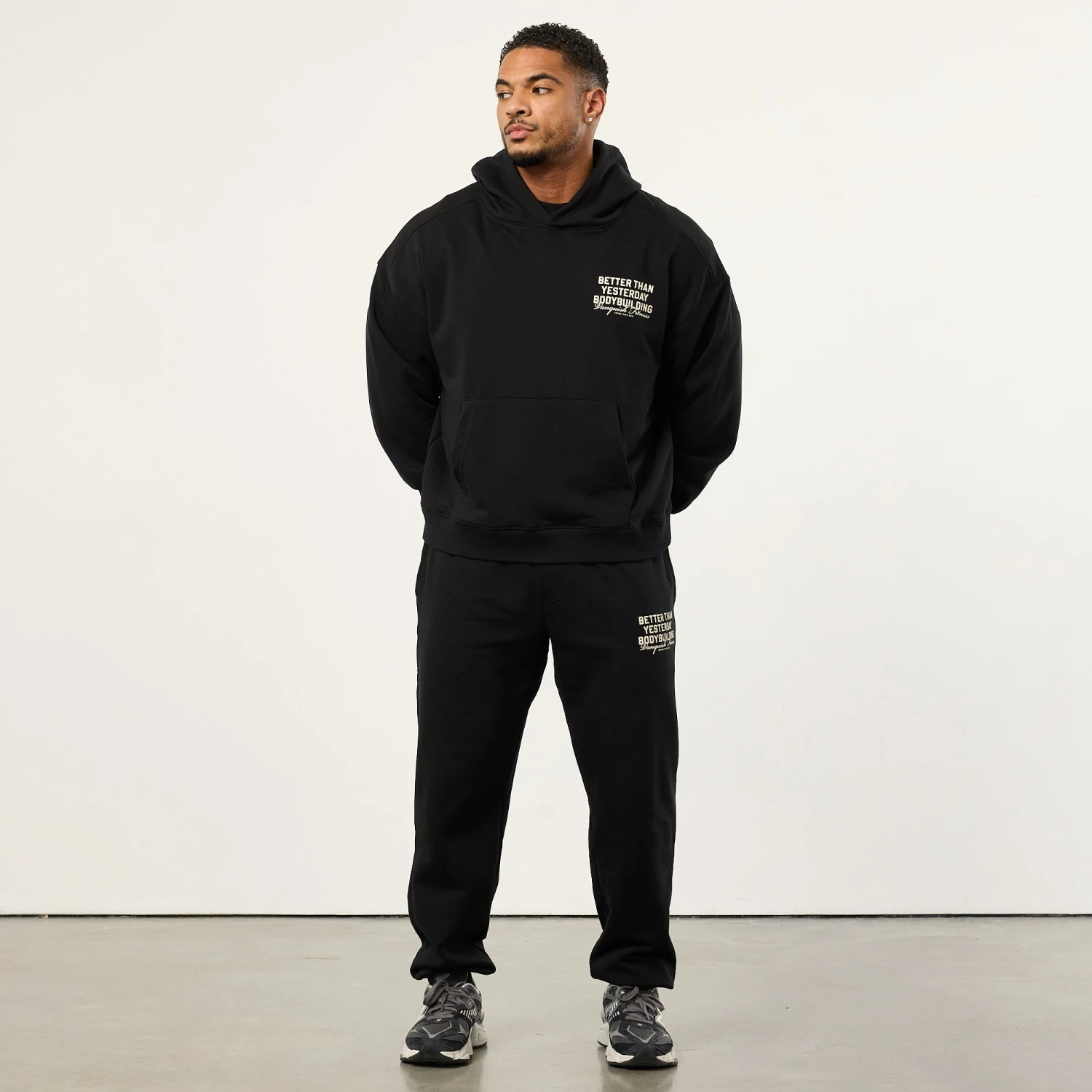 Vanquish Bodybuilding Black Boxy Oversized Pullover Hoodie 2 Vanquish Bodybuilding Black Boxy Oversized Pullover Hoodie - Image 2