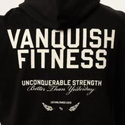 Vanquish TSP Unconquerable Strength Black Oversized Pullover Hoodie -Vanquish Fitness Shop VQFit MensSSE commerce6884