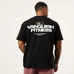 Vanquish TSP Since 2015 Black Oversized T Shirt -Vanquish Fitness Shop VQFit MensSSE commerce6919