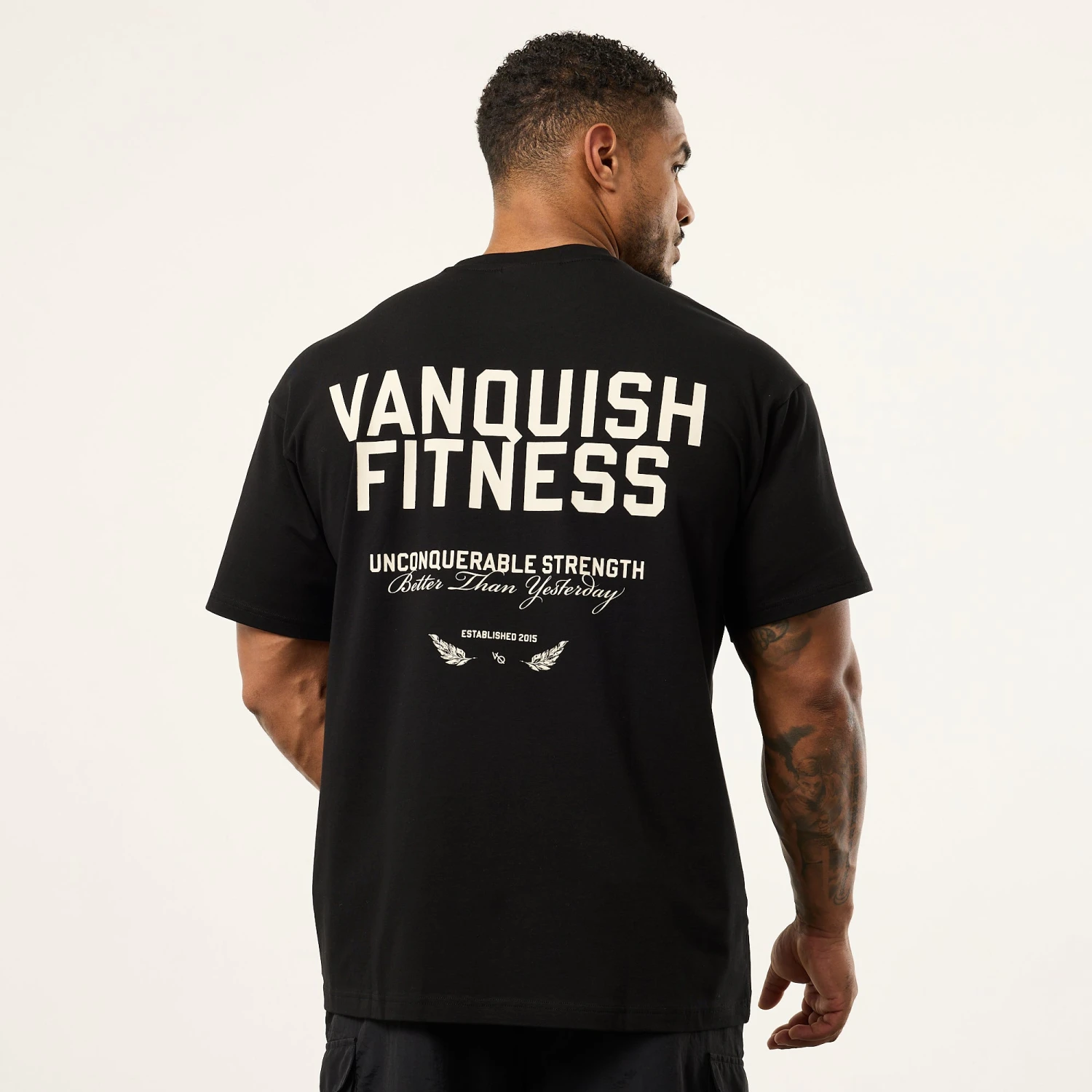 Vanquish TSP Unconquerable Strength Black Oversized T Shirt 4 Vanquish TSP Unconquerable Strength Black Oversized T Shirt - Image 4