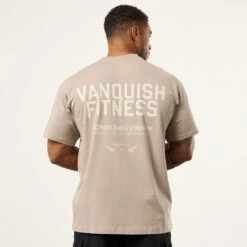 Vanquish TSP Unconquerable Strength Grey Oversized T Shirt -Vanquish Fitness Shop VQFit MensSSE commerce7068