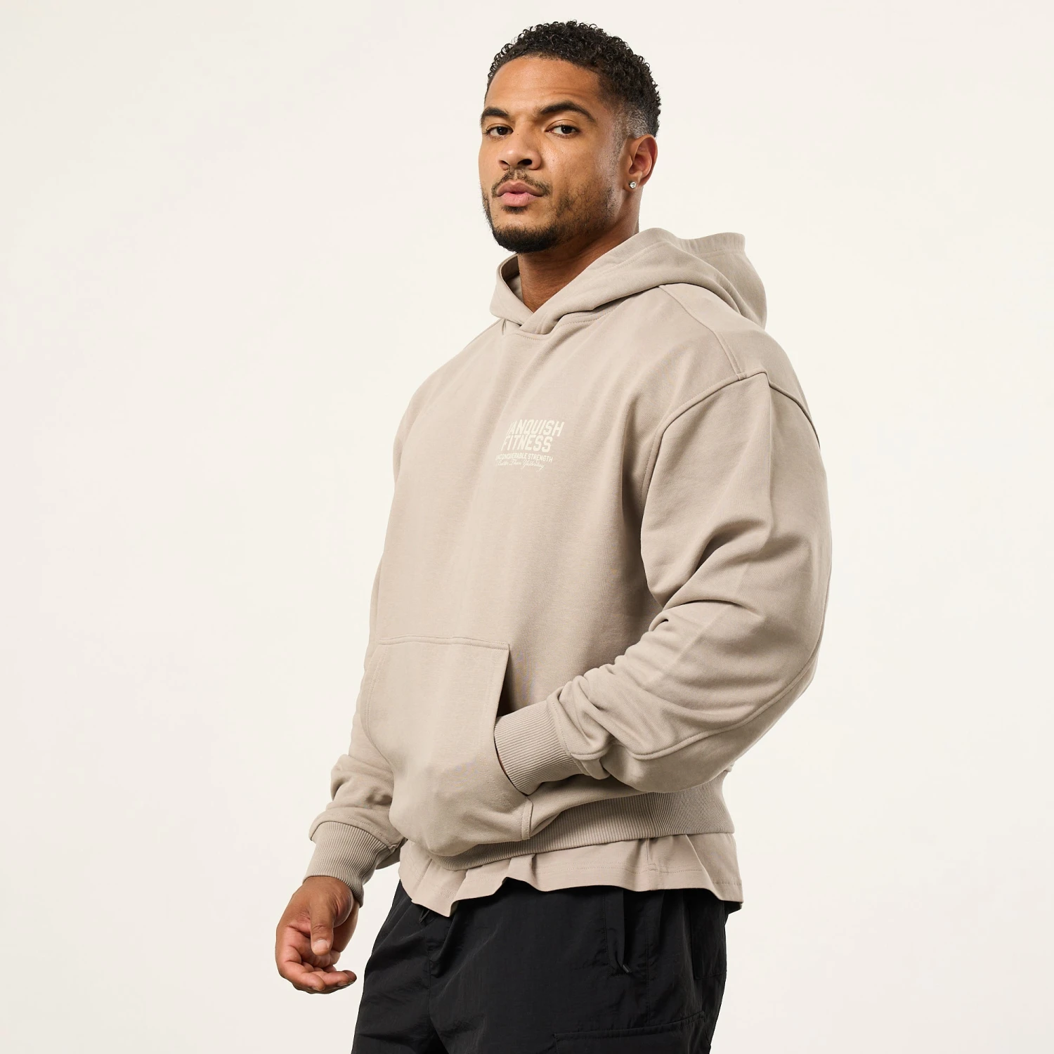 Vanquish TSP Unconquerable Strength Grey Oversized Pullover Hoodie 4 Vanquish TSP Unconquerable Strength Grey Oversized Pullover Hoodie - Image 4