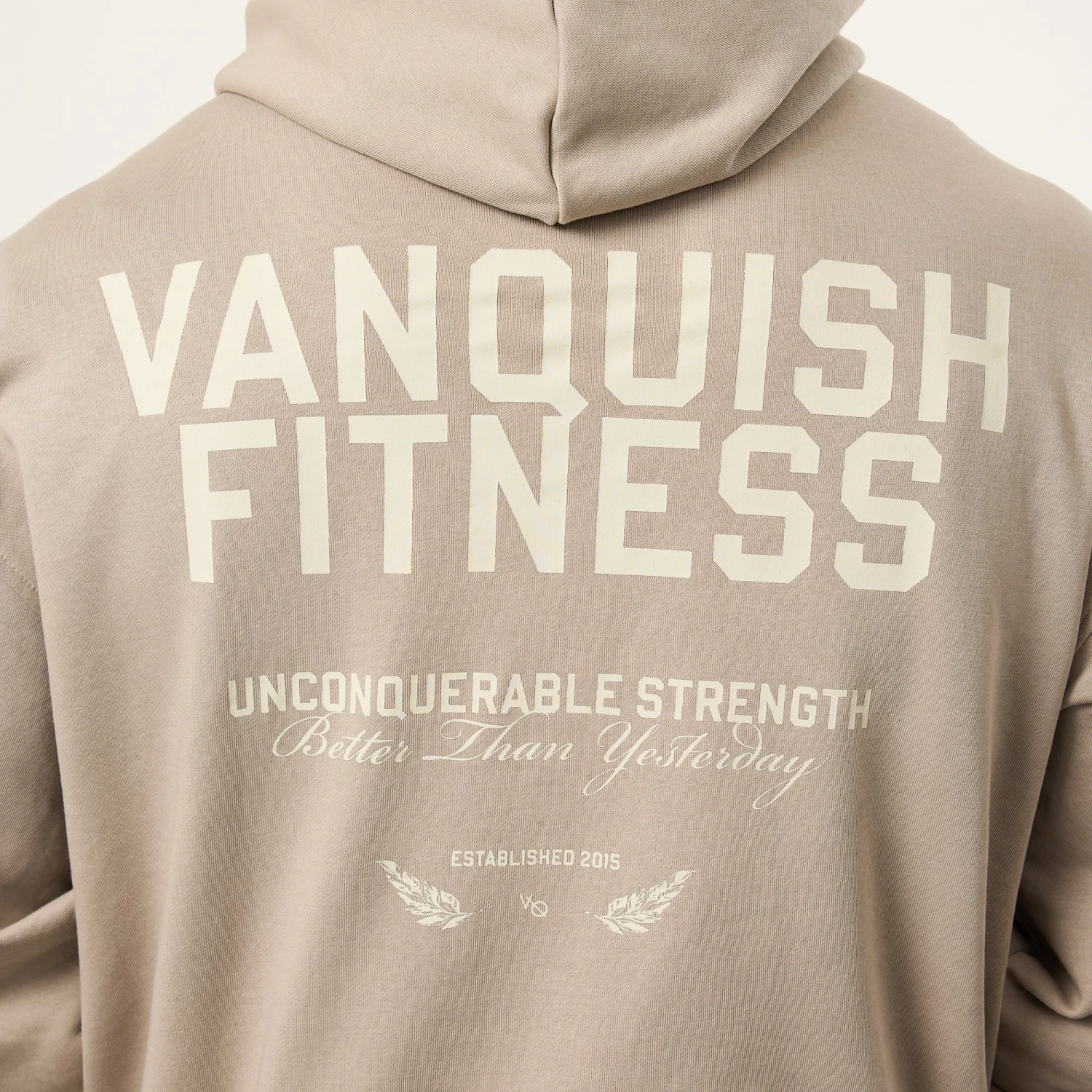 Vanquish TSP Unconquerable Strength Grey Oversized Pullover Hoodie 5 Vanquish TSP Unconquerable Strength Grey Oversized Pullover Hoodie - Image 5