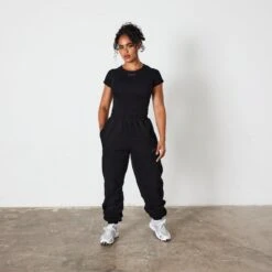 Vanquish Jet Black VQFIT Cap Sleeve T Shirt -Vanquish Fitness Shop VQ BlackFriday23 6043